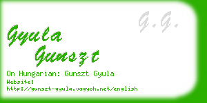 gyula gunszt business card